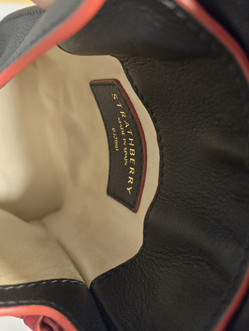 Strathberry North/South Stylist Calfskin Leather Crossbody Bag - Picture 7 of 16